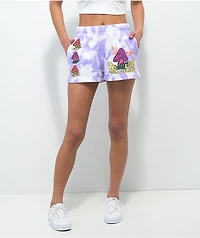 A-Lab Jana Mushroom Purple Tie Dye Sweat Shorts