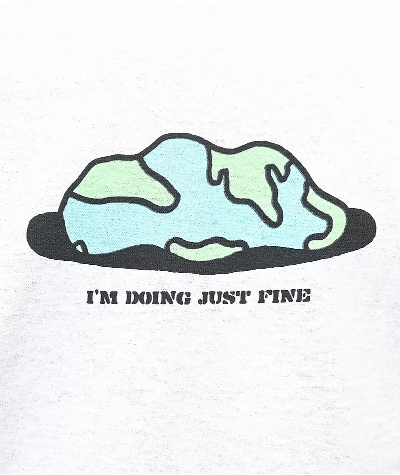A-Lab Just Fine White T-Shirt