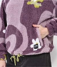 A-Lab Kendallie Flower Wave Purple Tech Fleece Hoodie