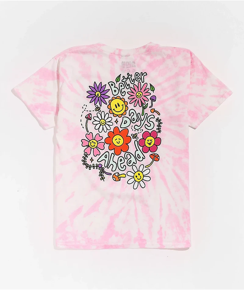 A-Lab Kids' Better Days Pink Tie Dye T-Shirt
