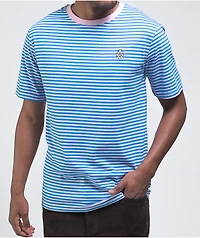 A-Lab Lil Buddy Blue & Pink Stripe Knit T-Shirt