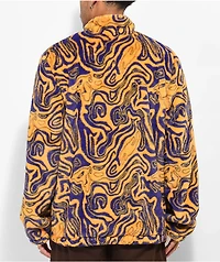 A-Lab Loopy Purple & Yellow Faux Fur Jacket