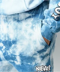 A-Lab Never Grow Up Blue & White Tie Dye Sweatpants