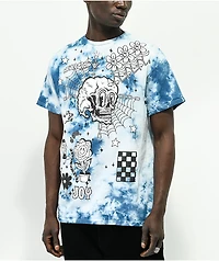 A-Lab Never Grow Up Blue & White Tie Dye T-Shirt