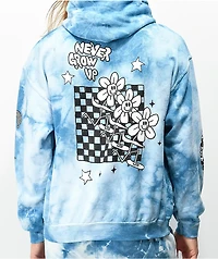 A-Lab Never Grow Up Blue Tie Dye Hoodie