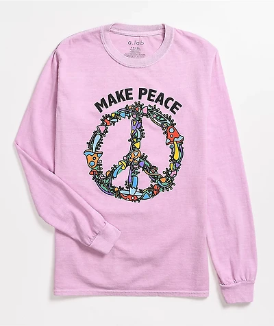 A-Lab Peace Purple Long Sleeve T-Shirt