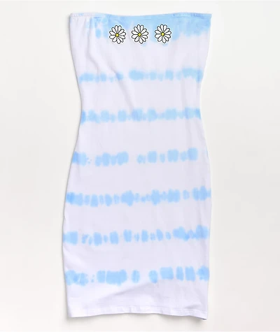 A-Lab Queenie Daisy Blue Tie Dye Tube Dress