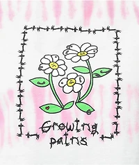 A-Lab Quinne Growing Pains Pink Tie-Dye Crop T-Shirt