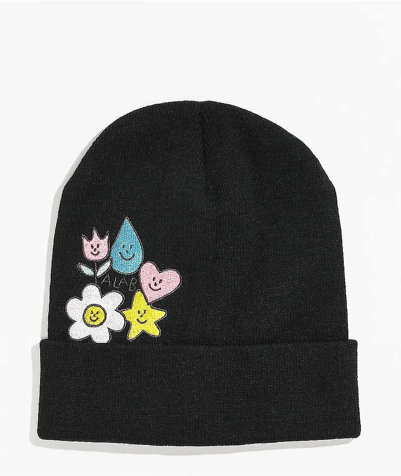 A-Lab Rain Drop Black Beanie