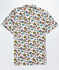 A-Lab Shroomie White Short Sleeve Button Up Shirt