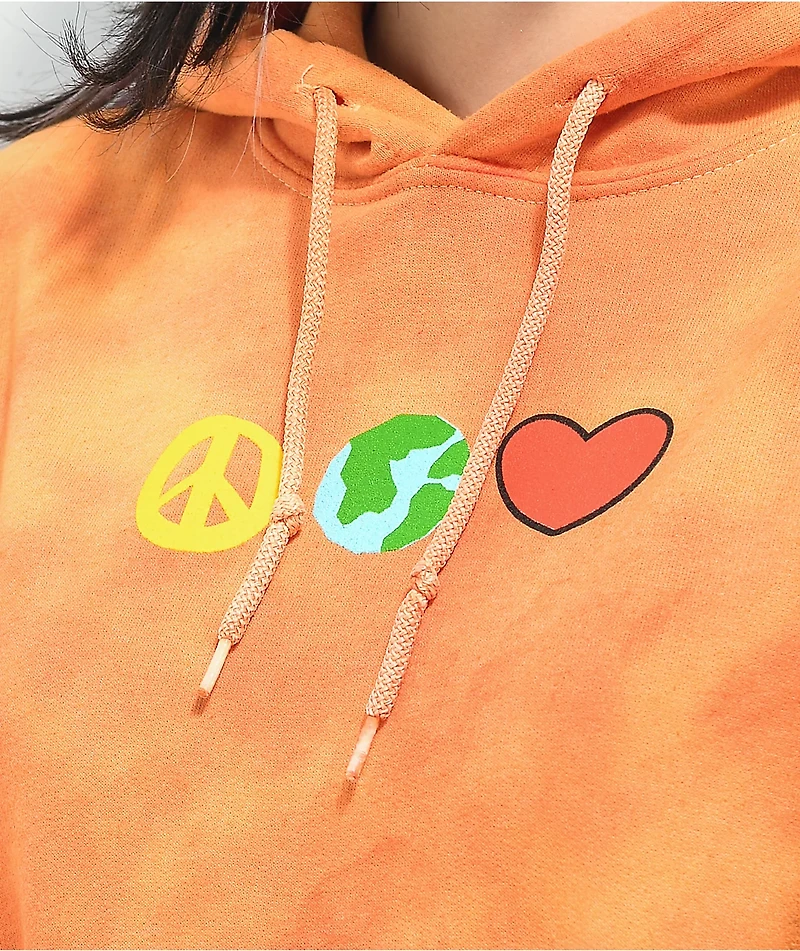 A-Lab Visualize Peace Orange Tie Dye Hoodie