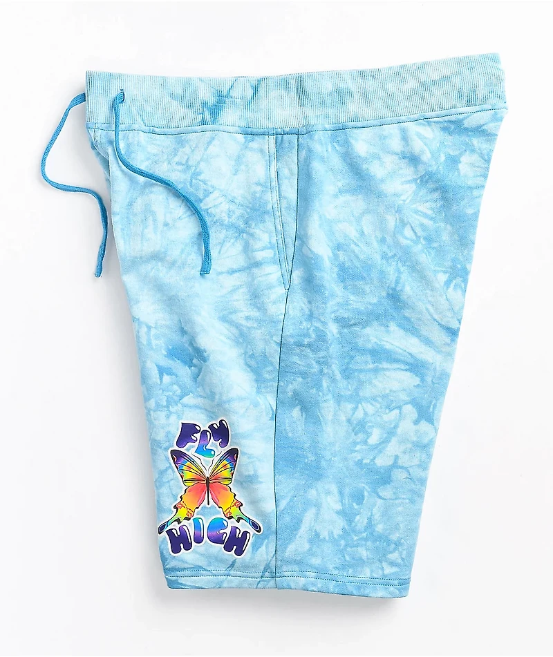 A-Lab Wavelength Blue Crystal Washed Sweat Shorts
