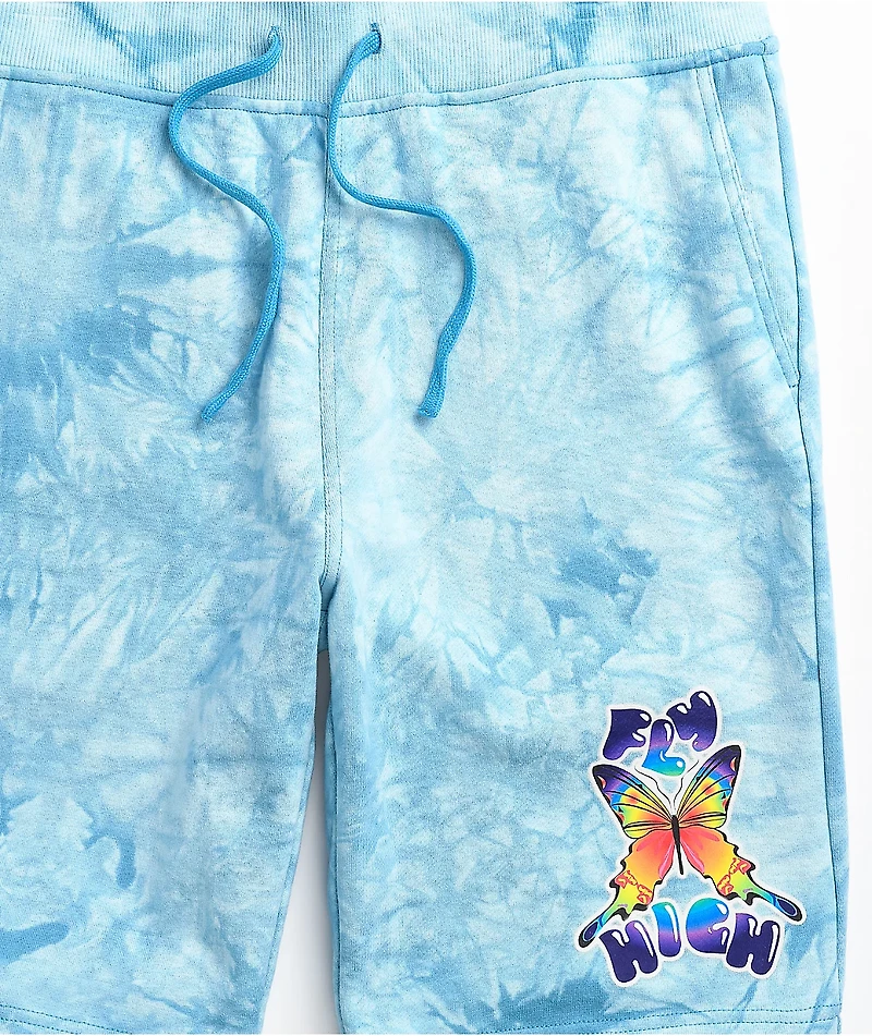 A-Lab Wavelength Blue Crystal Washed Sweat Shorts
