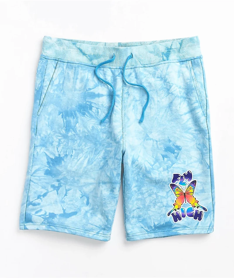 A-Lab Wavelength Blue Crystal Washed Sweat Shorts