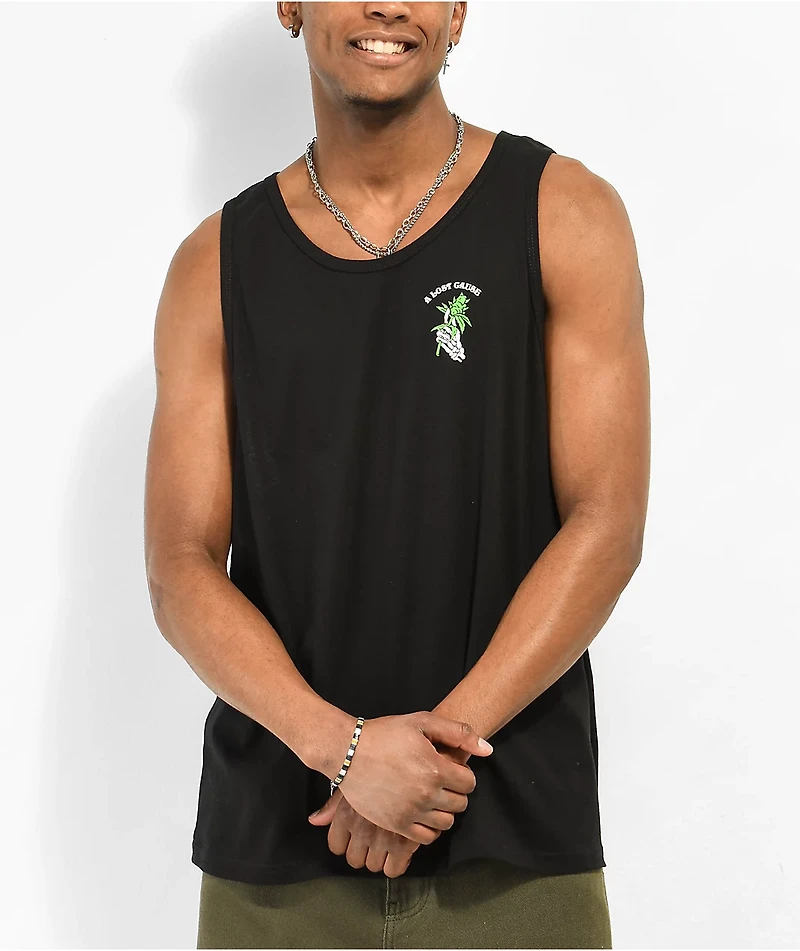 A Lost Cause All I Weed Black Tank Top