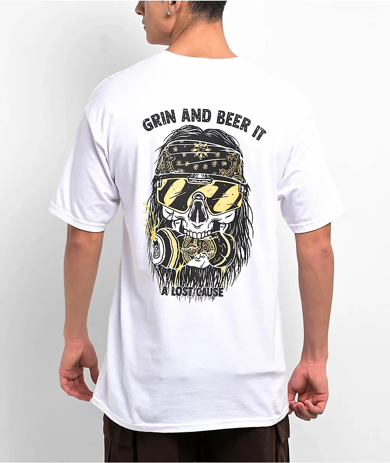 A Lost Cause Beer It White T-Shirt