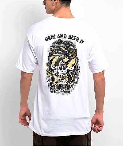 A Lost Cause Beer It White T-Shirt