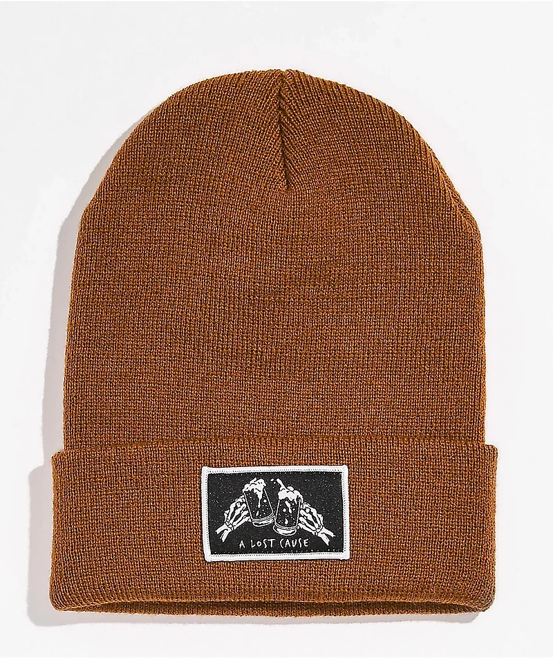 A Lost Cause Cheers Caramel Tall Beanie