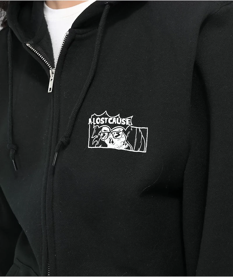A Lost Cause Comic Black Zip Hoodie