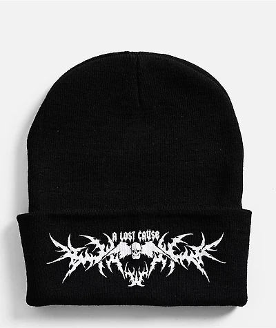A Lost Cause Crown Black Skully Beanie