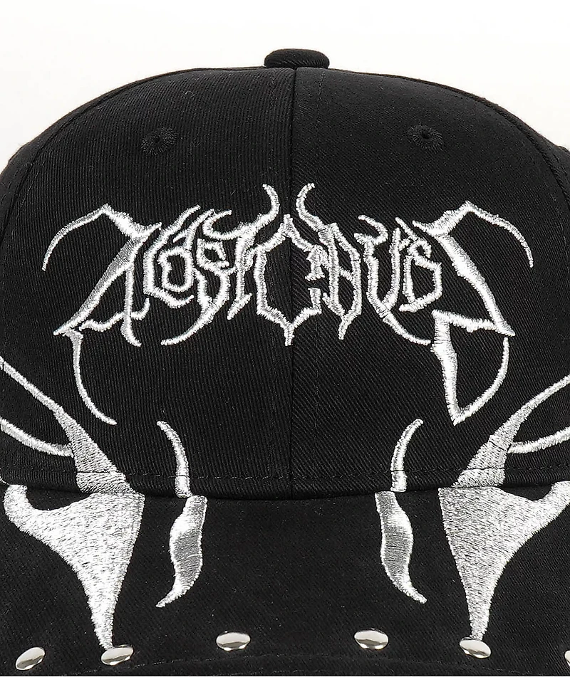 A Lost Cause Cursed Studded Black Strapback Hat