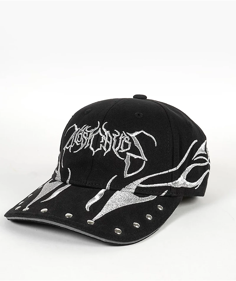 A Lost Cause Cursed Studded Black Strapback Hat