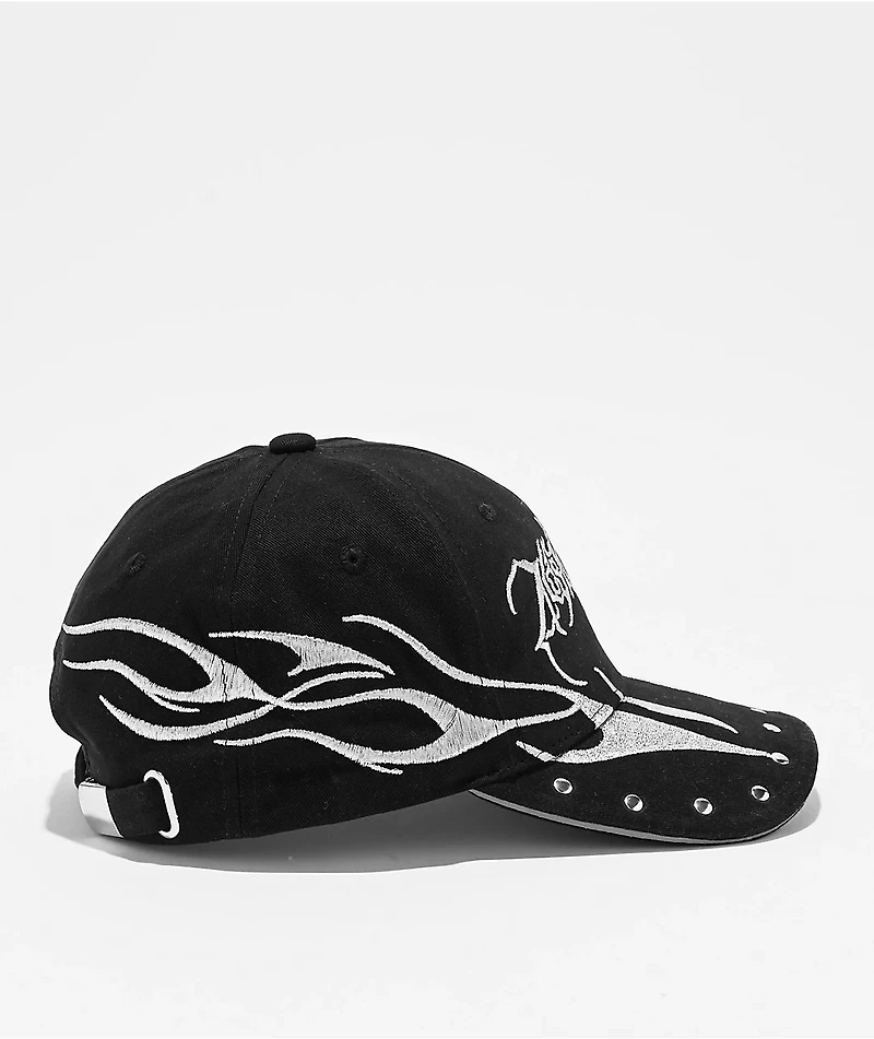A Lost Cause Cursed Studded Black Strapback Hat