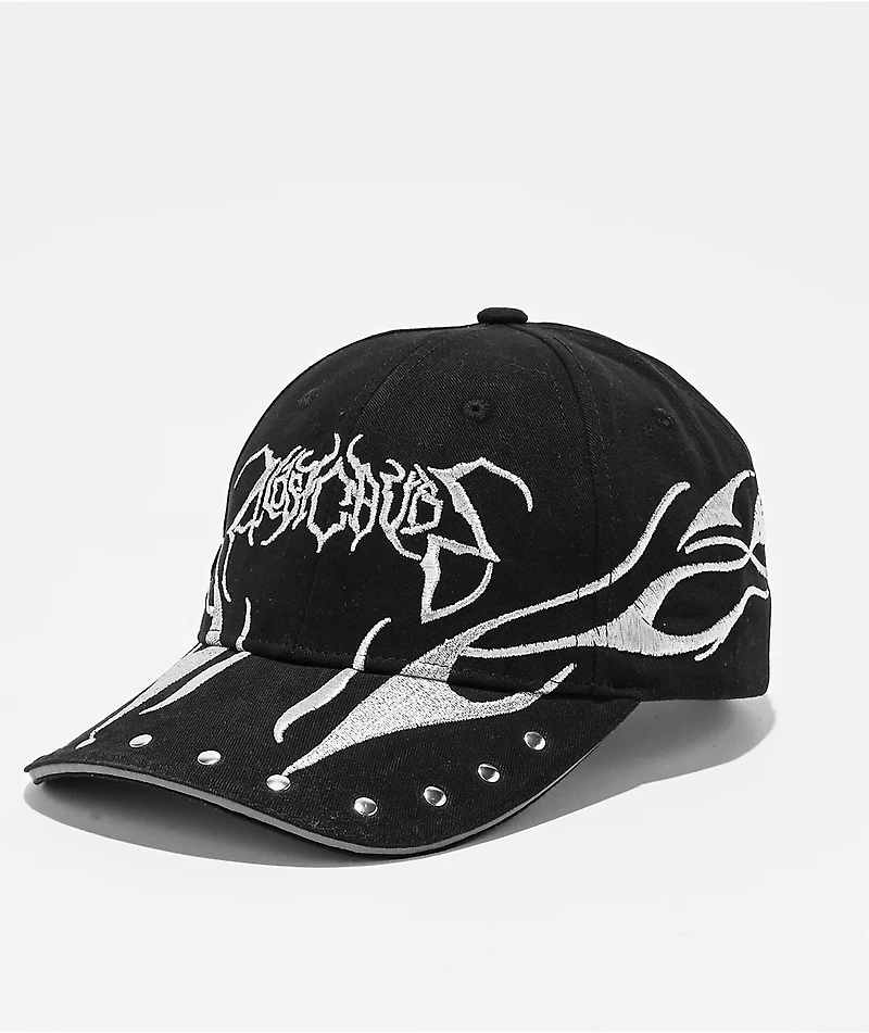 A Lost Cause Cursed Studded Black Strapback Hat