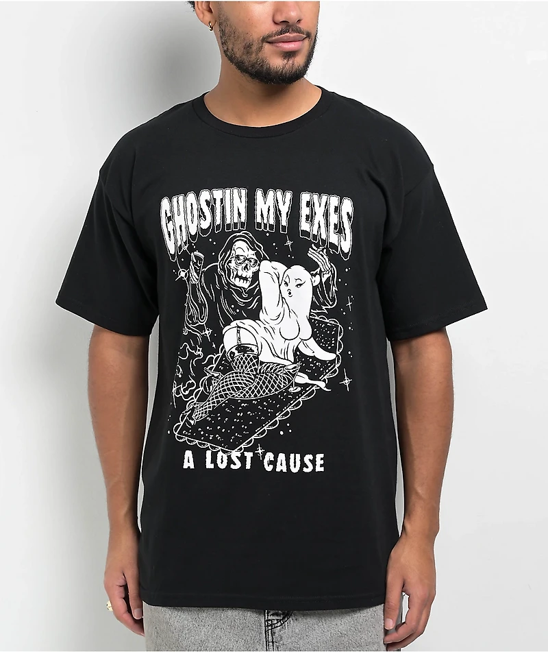 A Lost Cause Ghostin Black T-Shirt