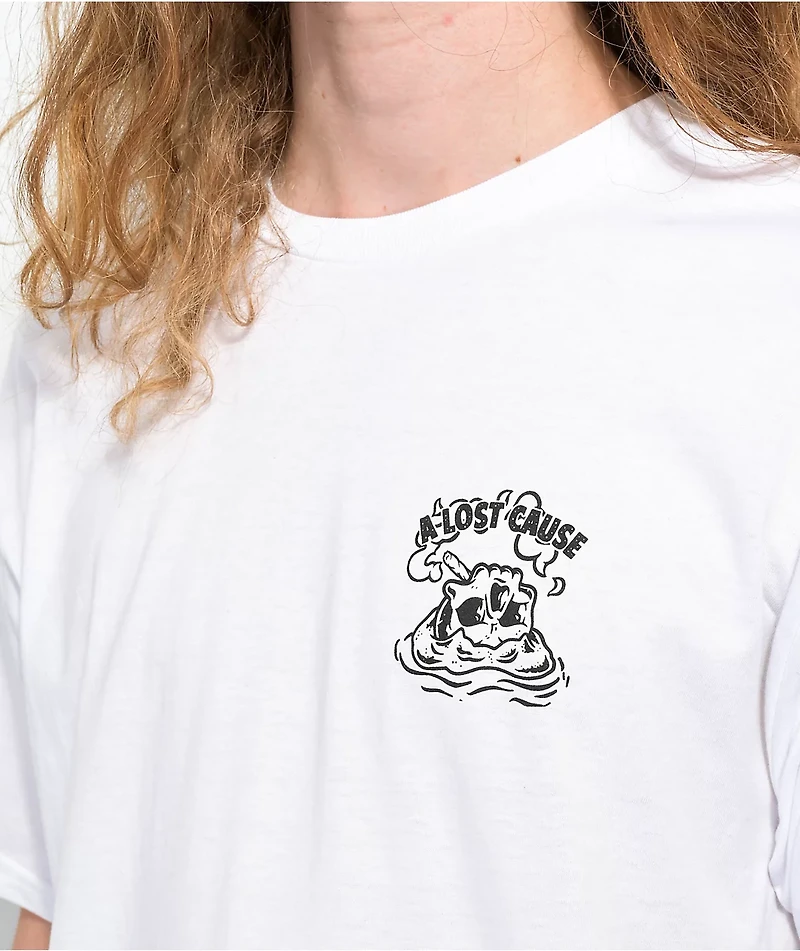 A Lost Cause High And Dry White T-Shirt