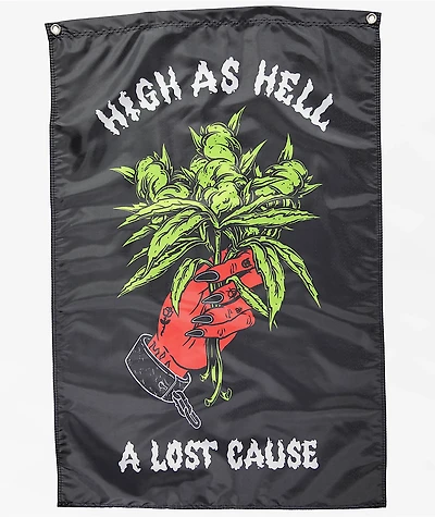 A Lost Cause High As Hell Black Banner