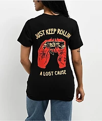 A Lost Cause Keep Rollin Black T-Shirt