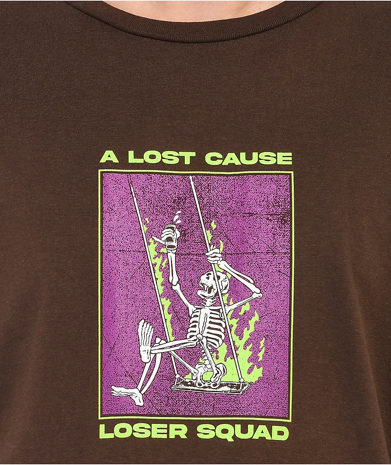 A Lost Cause Loser Squad Brown T-Shirt