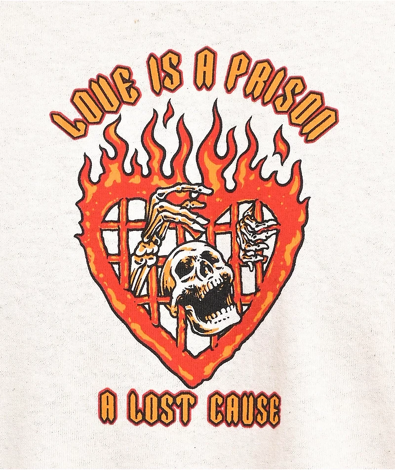 A Lost Cause Love Is Prison Natural T-Shirt