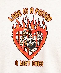 A Lost Cause Love Is Prison Natural T-Shirt