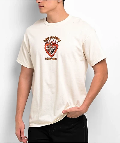 A Lost Cause Love Is Prison Natural T-Shirt