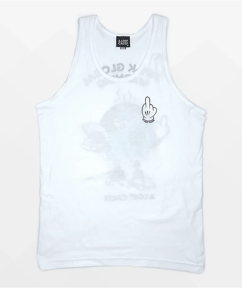 A Lost Cause Meltdown White Tank Top