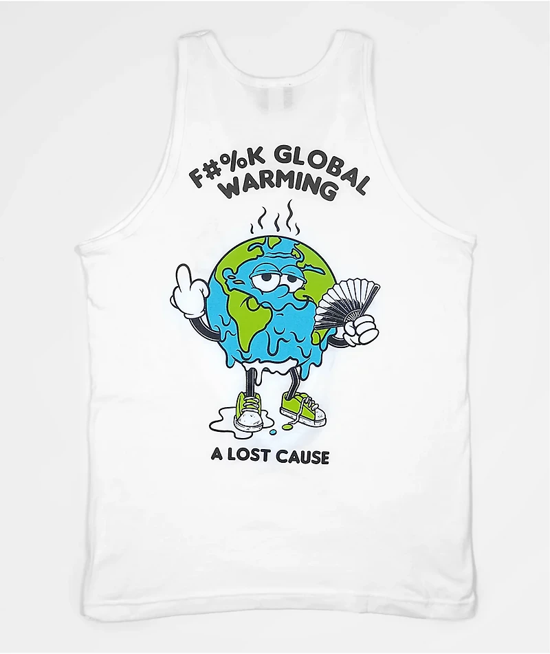 A Lost Cause Meltdown White Tank Top