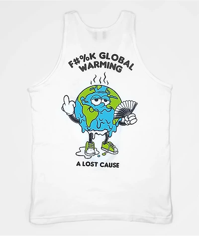 A Lost Cause Meltdown White Tank Top