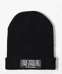 A Lost Cause See U In The Streets Black Beanie