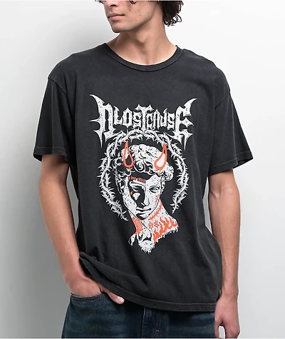 A Lost Cause Statue Vintage Wash Black T-Shirt