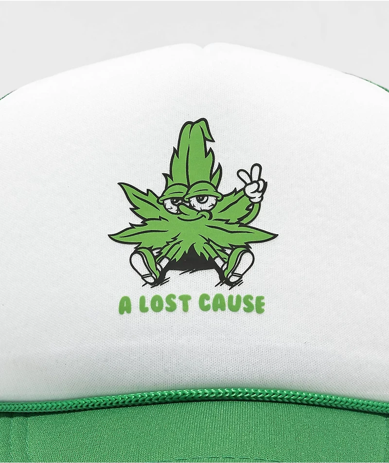A Lost Cause Stay High Green Trucker Hat