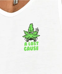 A Lost Cause Stay High White Tank Top