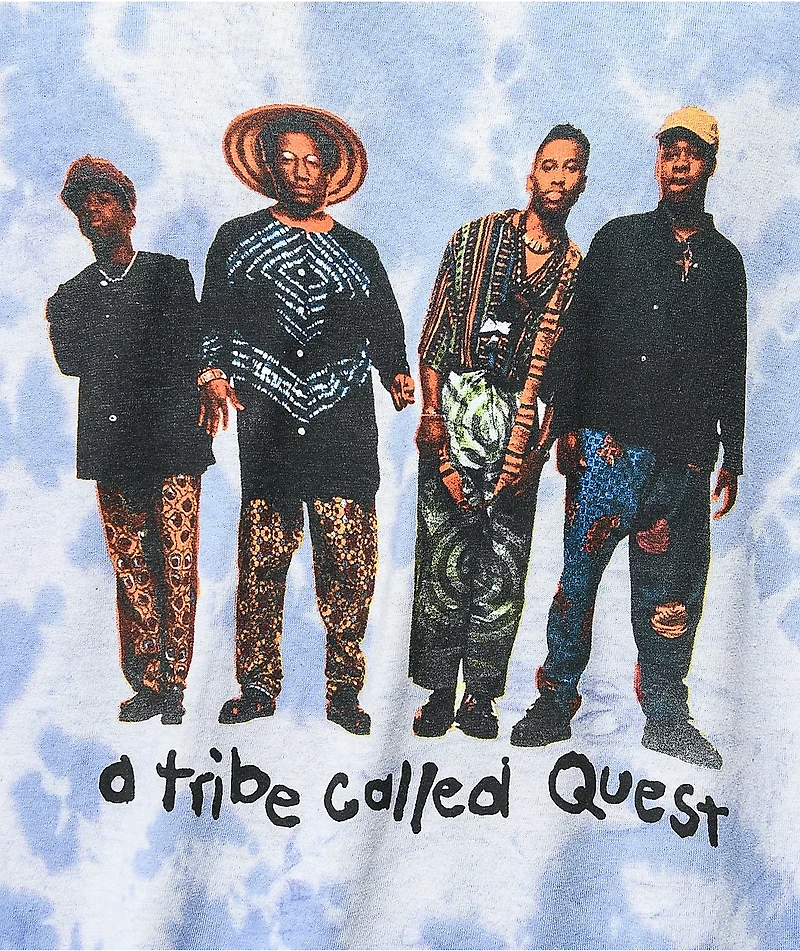 A Tribe Called Quest Group Blue Tie Dye T-Shirt
