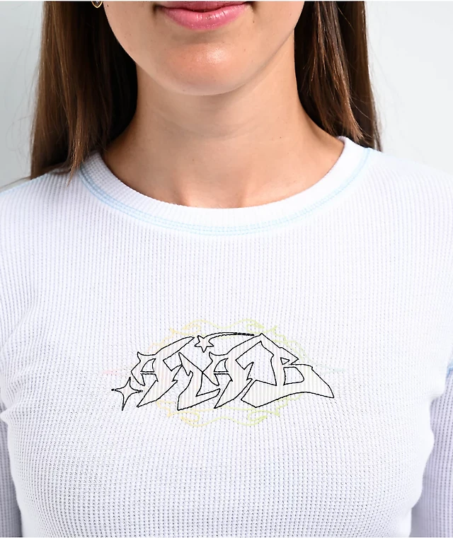 Affliction Kids Foreboading White Thermal Long Sleeve T-Shirt