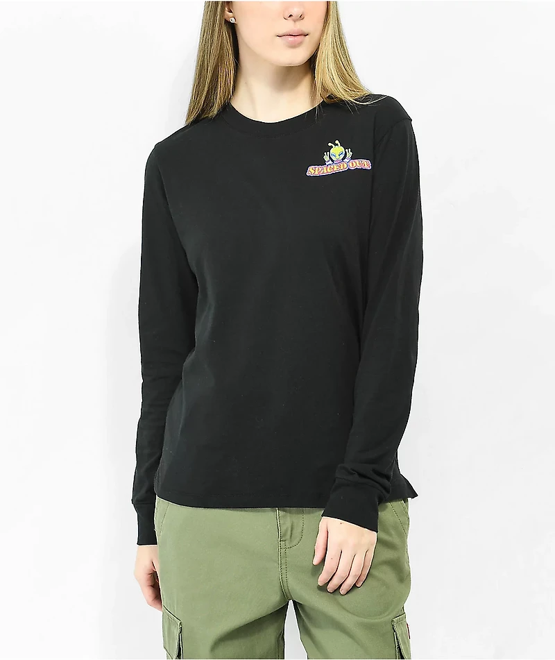 A.LAB Aby Spaced Out Black Long Sleeve T-Shirt