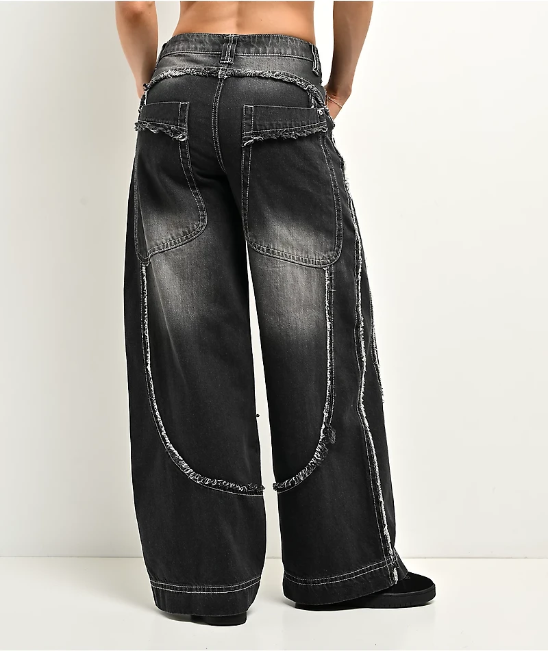 A.LAB Analog Raw Black Wash Jeans