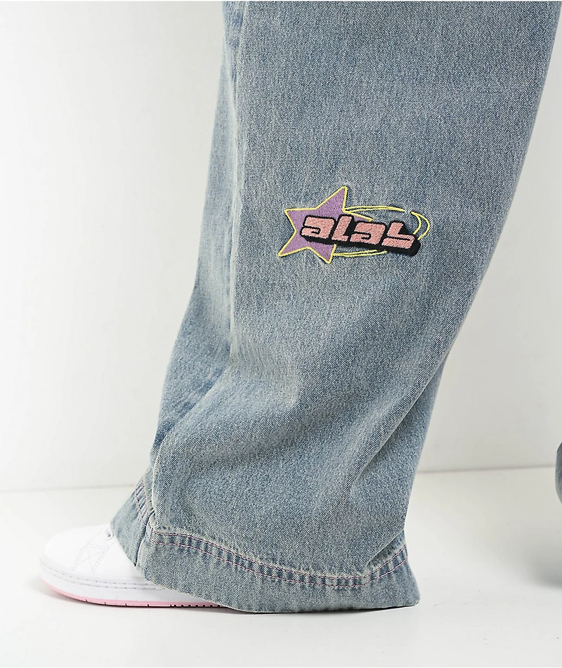 A.LAB Analog Star Blue Wash Ultra Loose Jeans