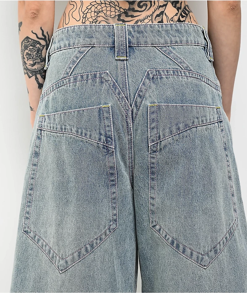 A.LAB Analog Star Cable Denim Shorts