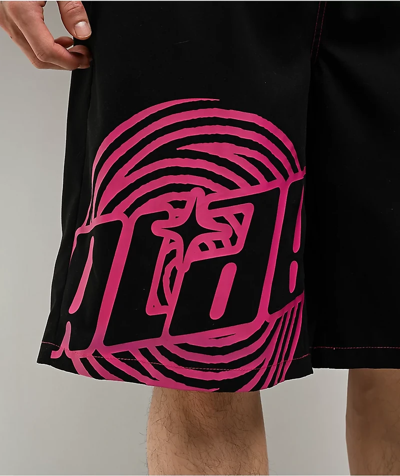 A.LAB Bass Black Cargo Board Shorts
